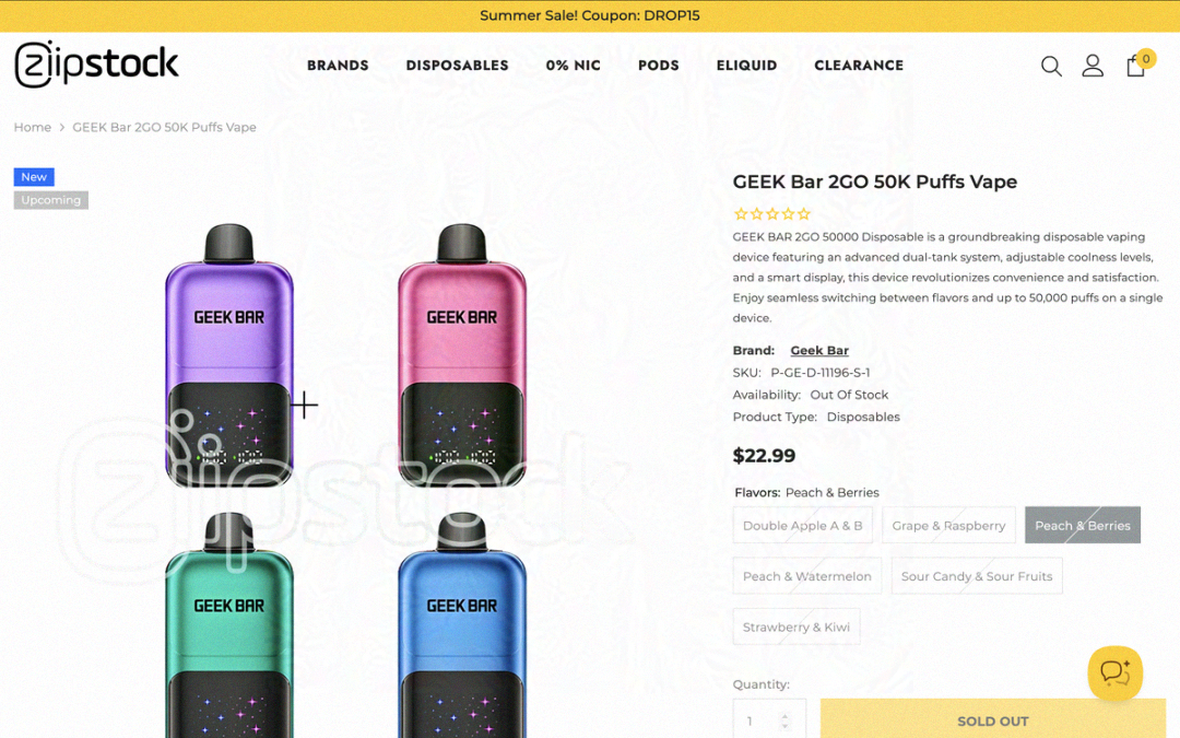 产品｜同步上线双口味与冰度调节两大版本 GEEKBAR在美推出5万口新品2GO