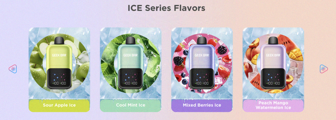 产品｜同步上线双口味与冰度调节两大版本 GEEKBAR在美推出5万口新品2GO